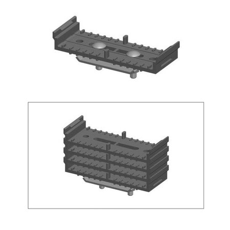 QUEST MFG Cable Tray ABS Fixer Base, Gray CT0044